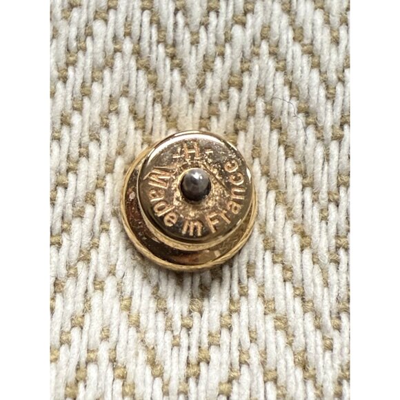 Hermès H Mini Hoop Earrings Gold & White Enamel With Drawstring Pouch - Picture 7 of 9